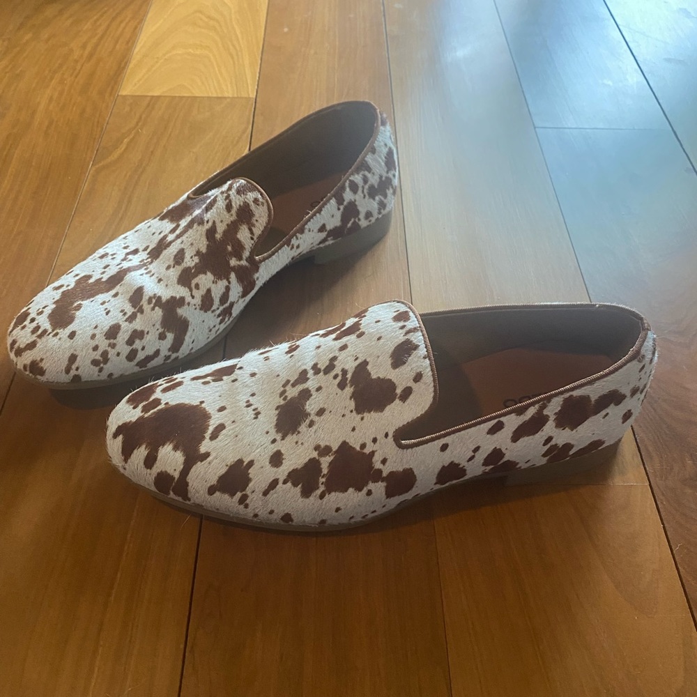 Aldo men’s size 10 cow print dress loafers